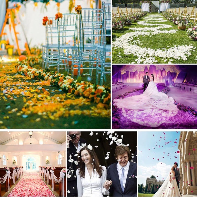 ocharzy 1000pcs Rose Petals Artificial Silk Flower Rose Petals for Wedding Decorations, Romantic Night, Valentine's Day, Parties, Events - Image 2